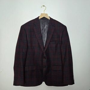 Lauren Ralph Lauren Plaid Wool Blend Blazer Size 44S Tartan Classic